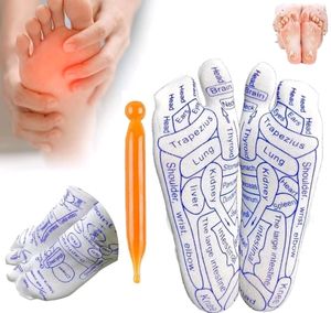 Reflexology Socks With Massage Tool New