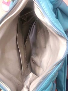 Chic Blue Quilted Chain Bag