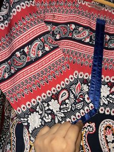Paisley Print Tunic Top
