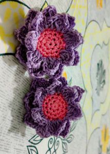 Crochet Flower Hair Ties