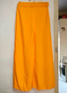 White &amp; Orange Tie Dye Kurti With Plazo