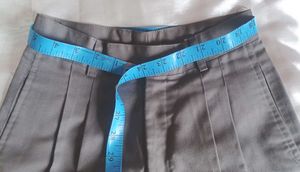 Elegant Grey Pleated Formal Trousers for Men