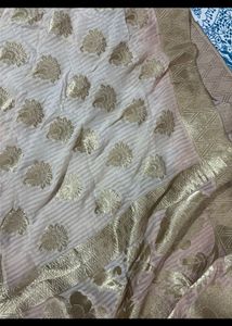 Floral Patterned Chiffon Scarf