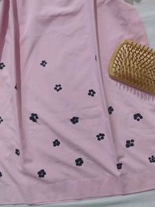 Pink Floral Print Kurta handmade