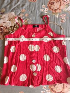 Red Polka Dot Top