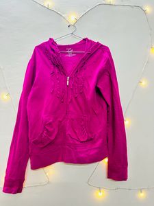 Pink Jacket With Hoodie