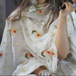 Embroidered Purple Dupatta