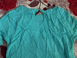 Kaira kurti - Turquoise Floral