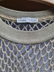 BERSHKA WOMEN TOP GOLD 26&#34; New COVER Up