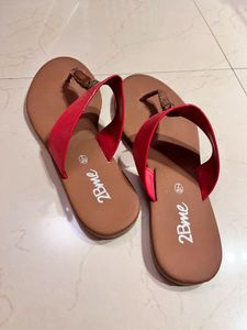2Bme Trendy Red Flat Sandal