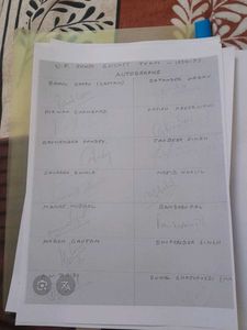 Vintage UP Ranji Cricket Team Autographs