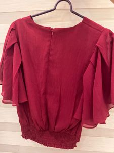 Elegant Maroon Top
