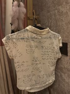 Hello France Graphic Print Top