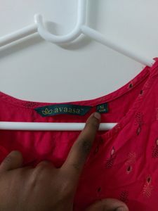 Pink Kurta In Size M