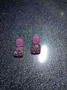 Unused Purple Studded Earrings
