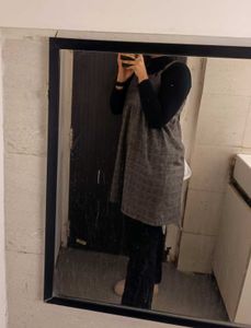 Cute Grey Pinafore Dress