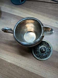 vintage Wiskemann silver-plated teapot