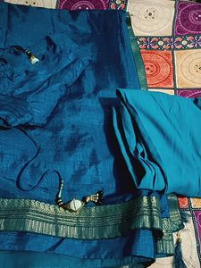 Cotton Silk Saareee With Blouse And Peticoat