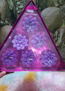 Beautiful Shimmer Candles Box Packed