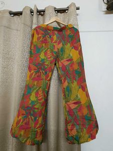 Floral Print Wide Leg Pants