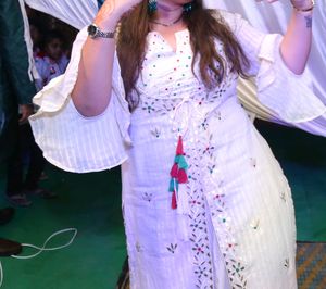 Embroidered Kurti with Tassels