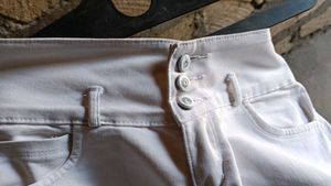 High waist White Denim Jeans