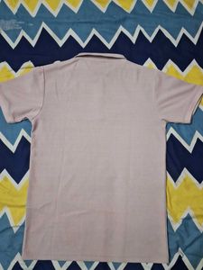 H&amp;M Light Pink Waffle Knit Polo T-Shirt