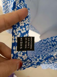 Blue Floral Mini Dress