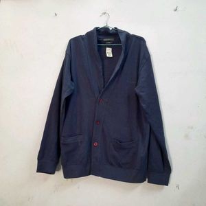 Sweater Navy Blue Cardigan with Pockets