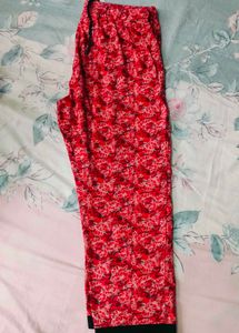 Red Floral Capri Legging