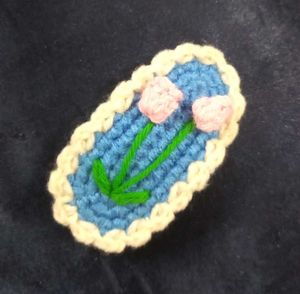 Crochet Flower Hairclips.