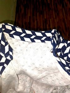 Patterned Black &amp; White Blazer