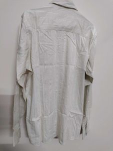 Mens Cream Striped Shirt