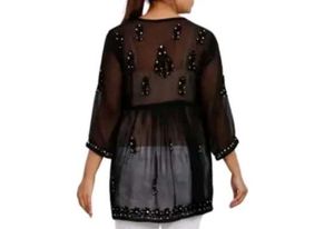 Black Mirror Work Kurti Top