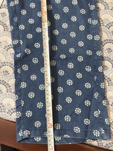 Floral Print Wide Leg Jeans