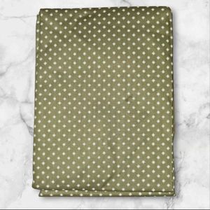 Olive Green Fabric with Starburst Pattern