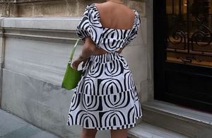 Zara Chic Patterned Mini Dress