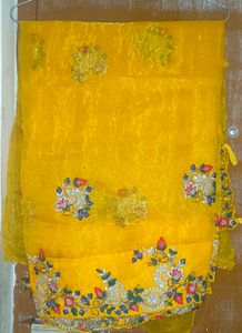 Organza Saree With Blouse Piece