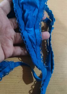 Blue Lace Thong