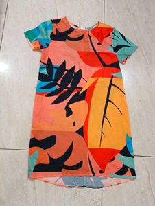 Colorful Print Shift Dress
