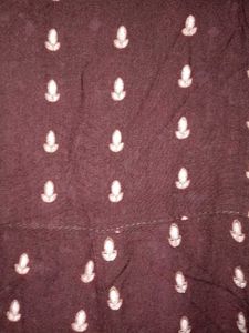 Brown Print Midi Dress