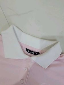 Pink Polo Crop Top