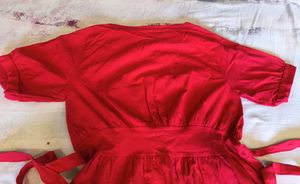 Red A-line Dress