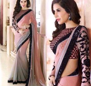 Peach Chiffon Lace Duel Shade Saree🌷💕