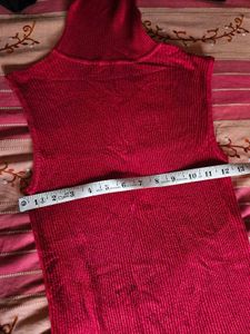 High Neck Ribbed Top