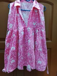 Vintage Pink Floral Dress