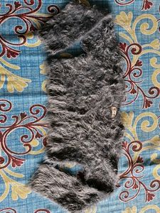 Fuzzy Gray Woolen Blouse