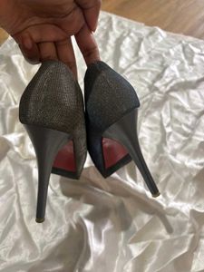 Peep toe high heels