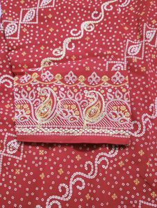 Red Printed Kurti And Pant Set