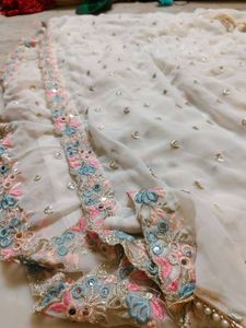 beutiful saree mirror work 😍